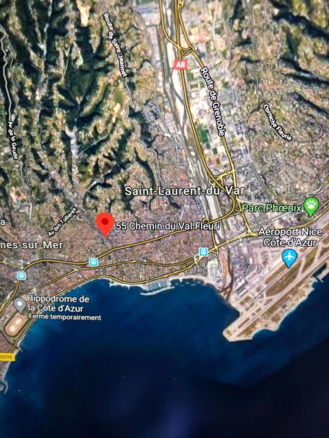 Villa C3 Arthur Rimbaub chambre d’hôte piscine proche mer plage 600m Cagnes-sur-Mer Exterior foto